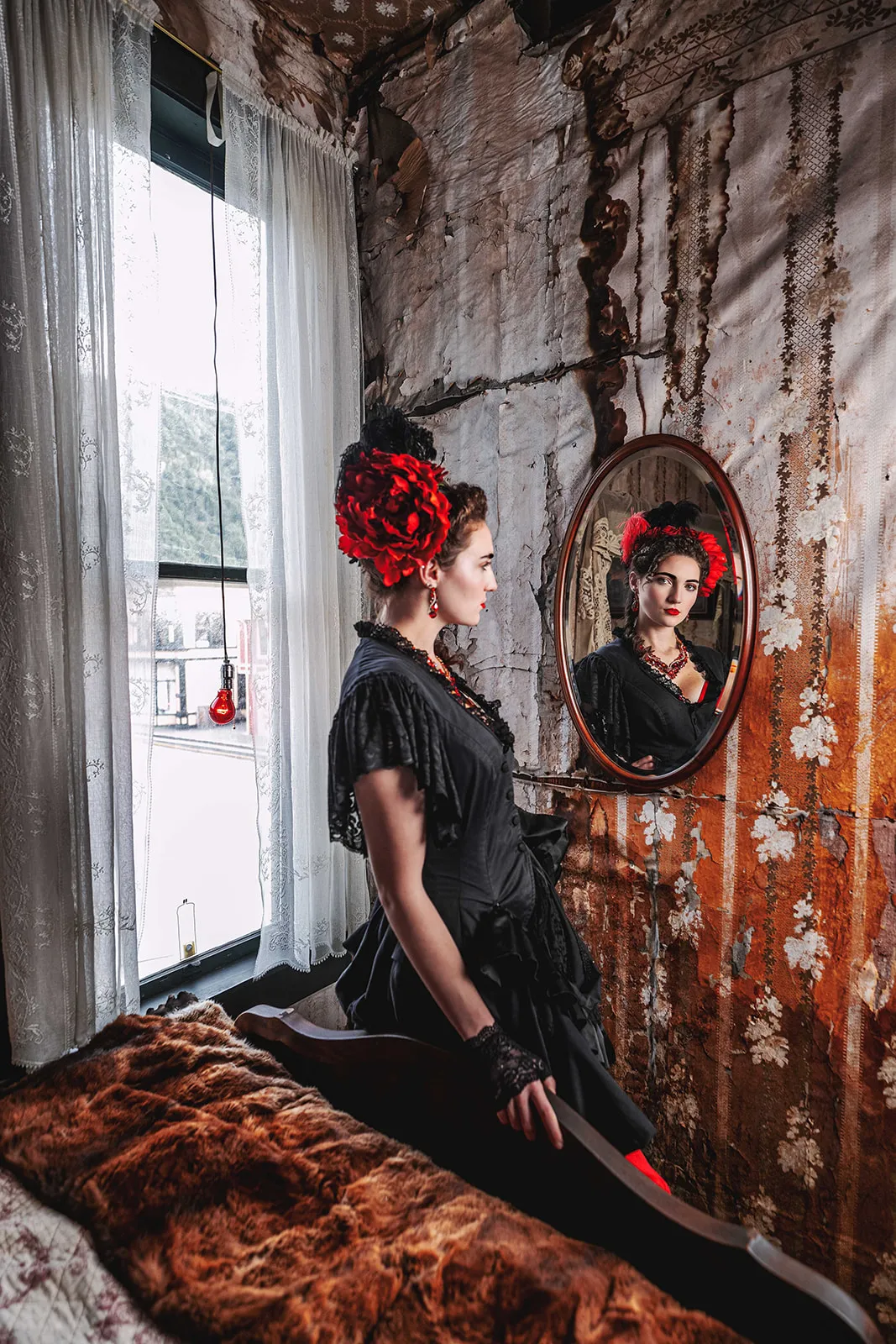 Inside the preserved 1898 brothel museum